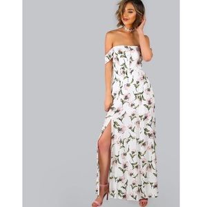 Ruffle Sleeve Button Slip Dress